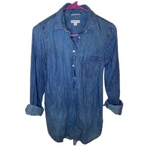 Merona Denim 3/4 sleeve oversized top